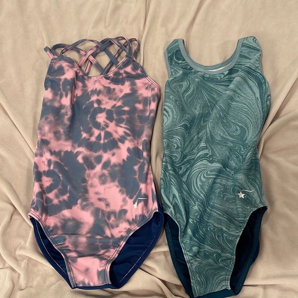 2 Girls Athleta Leotards, Size M